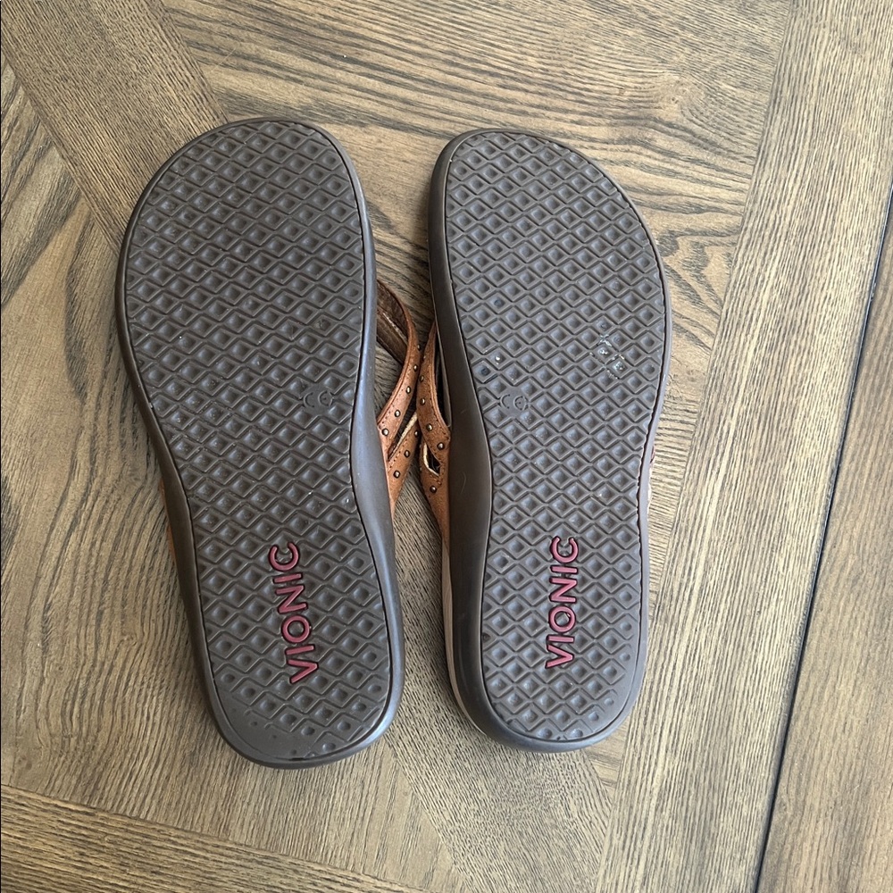 Vionic Brown Studded Sandals - Picture 8 of 9